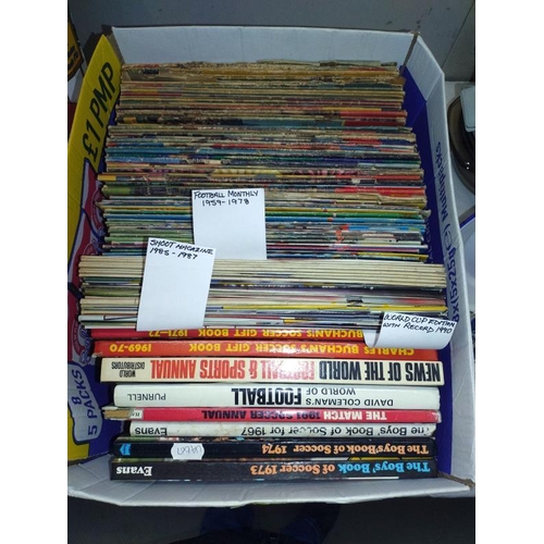 30 - A quantity of football related items magazines - approximately 24 Shot magazines (mid 80's), approxi... 