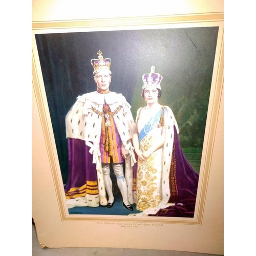 38 - A framed & glazed print 'When peace succeeds War' & 2 Royal related prints (glass A/F). COLLECT ONLY... 