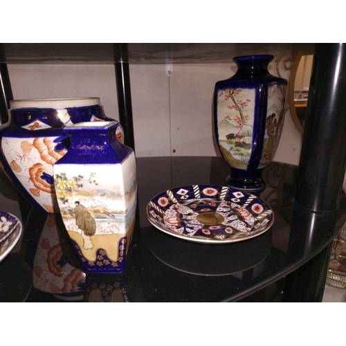 47 - A collection of Chinese blue pottery & other pottery etc. COLLECT ONLY.