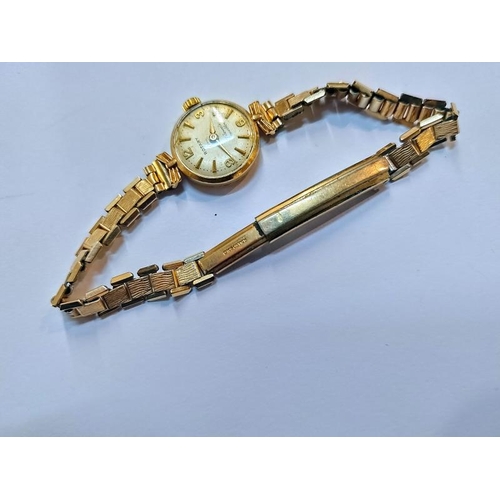 2036 - A Tudor Royal gold ladies watch in working order together with a gold Rotary ladies watch, early 20t... 