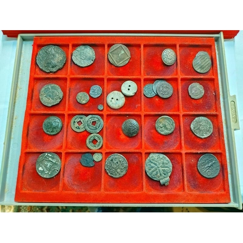 2114 - A collection of coins & medallions etc. from digs