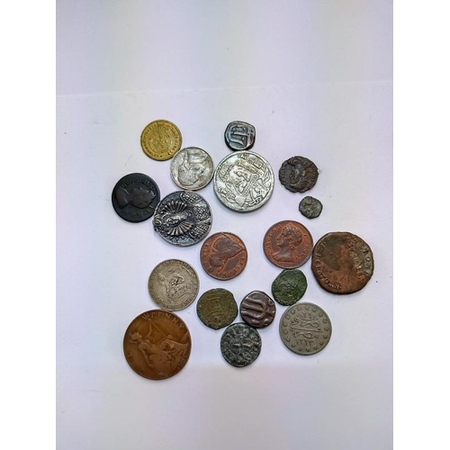 2114 - A collection of coins & medallions etc. from digs