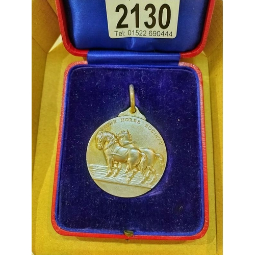 2130 - A 1931 Shire horse Society silver medal