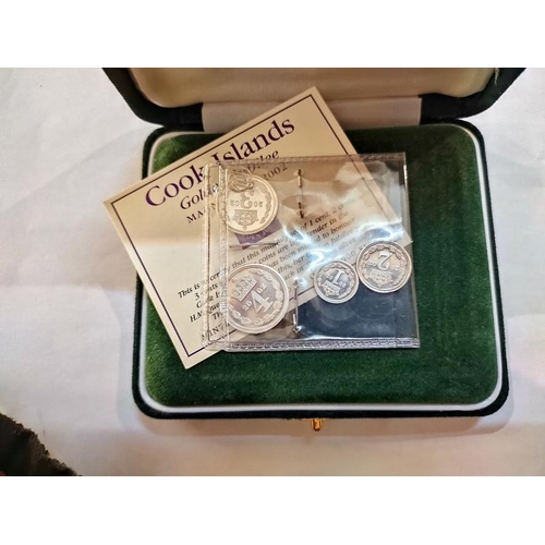 2131 - A 2002 Cook islands Golden Jubilee Maundy set & set of 1936 Victoria & Young Head mixed dates & case... 