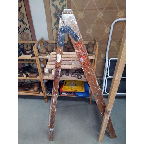 101 - Vintage Slingsby wooden step ladders, COLLECT ONLY.