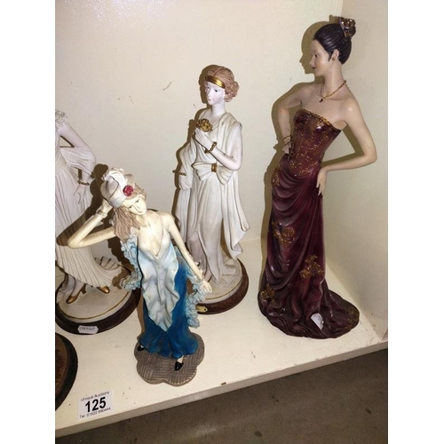 125 - 7 ornate lady figurines by Leonardo etc, COLLECT ONLY.