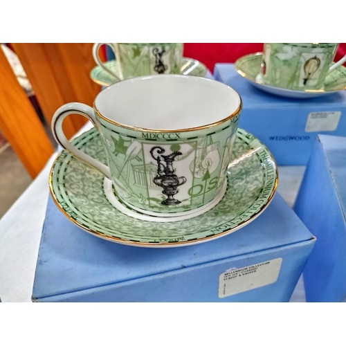 137 - 4  boxed Wedgwood cups and saucers 'Millenium'