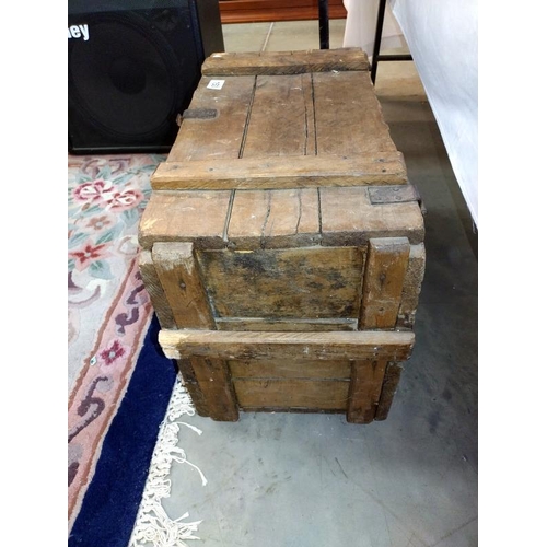 150 - A vintage pine tool/storage box 65cm x 31cm x height 42cm, COLLECT ONLY.