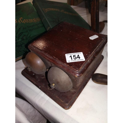 154 - A vintage GPO bell, an amp meter and tools, COLLECT ONLY.