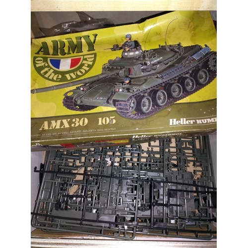 70 - A selection of vintage model kits including Airfix, Tamiya, Denys, Fisher, plus unboxed kits, etc, c... 