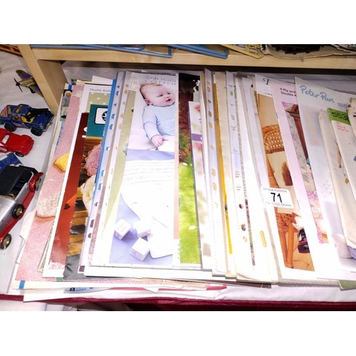 71 - A quantity of vintage knitting and sewing patterns