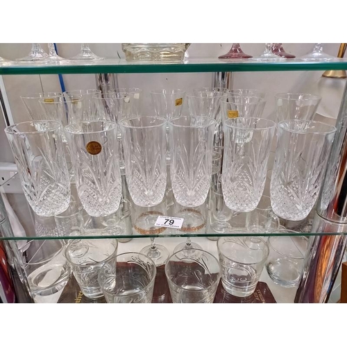 79 - A selection of glassware including French crystal, COLLECT ONLY.