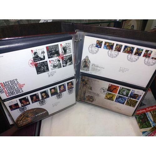 80 - 5 stamp albums, 2 general collection, 2 Royal Mail FDC, approximately 90 covers, 1 post office postc... 