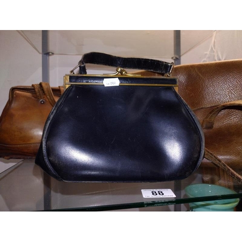 88 - 3 leather handbags