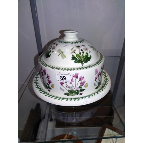 89 - Portmeirion botanic garden Christmas Rose Cheese Dome With Plate