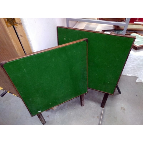 92 - 2 vintage folding card tables, COLLECT ONLY.