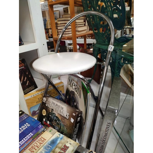 173 - A chrome frame folding kitchen chair, COLLECT ONLY.