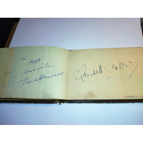 2093 - An excellent autograph book including:
Walt Disney, Buster Keaton, Burt Lancaster, Dinah Shore, Mary... 