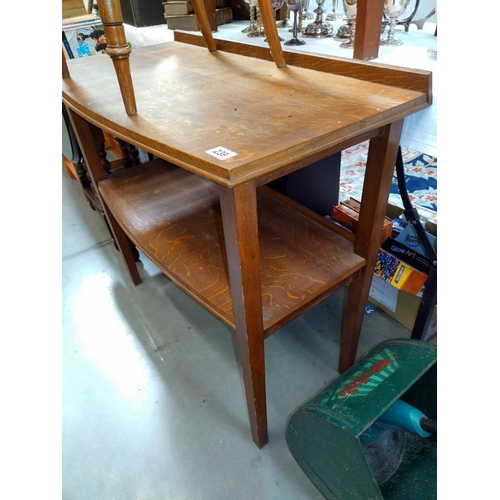 239 - A 2 tier oak buffet/hall table (87cm x 46cm x 78cm high) COLLECT ONLY