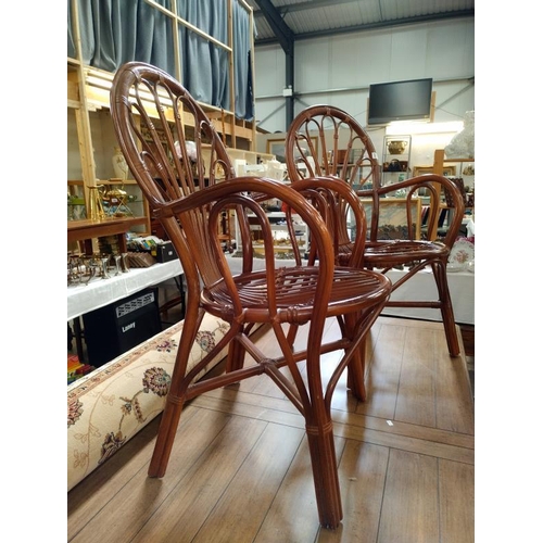 249 - A pair of Bamboo conservatory chairs, COLLECT ONLY.