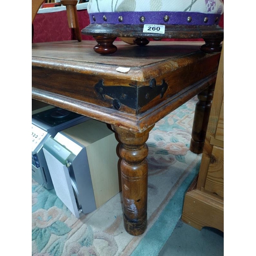 259 - A teak coffee table. 90cm x 60cm x Height 45cm, COLLECT ONLY.