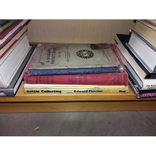 264 - A good selection of antique reference books. Three shelves.  COLLECT ONLY.