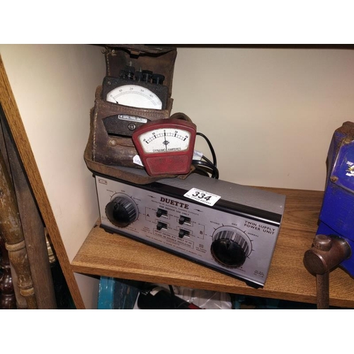 334 - Two vintage GPO gauges and a dual control vault unit.