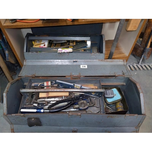 338 - Two Cantilever tool boxes and contents.  COLLECT ONLY.