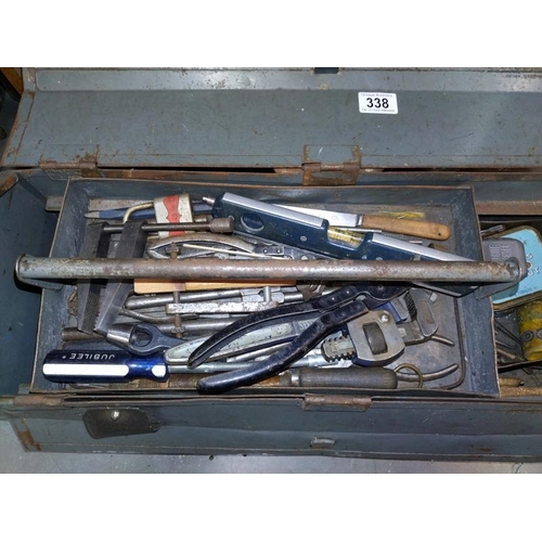 338 - Two Cantilever tool boxes and contents.  COLLECT ONLY.