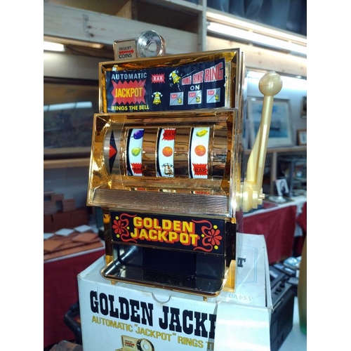 340 - A Golden Jackpot, one arm bandit.  COLLECT ONLY.