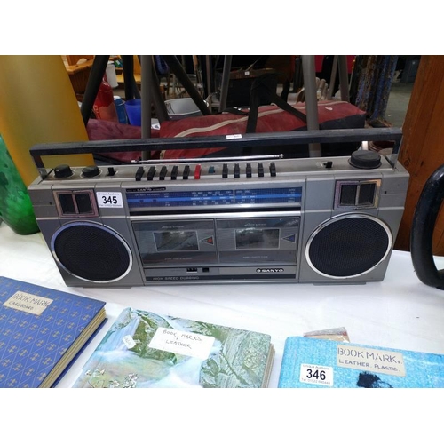 345 - A Sanyo double tape player. COLLECT ONLY.