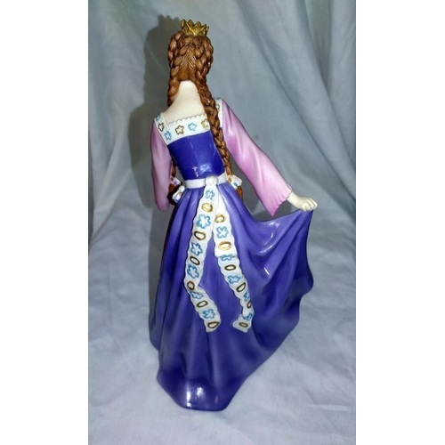 1127 - A Franklin Mint house of Faberge Princess of the glass mountain fine porcelain figurine, with glass ... 