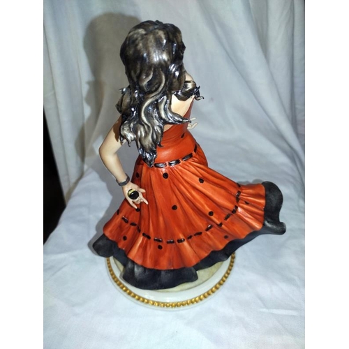 1129 - A Capodimonte figurine of a Flamenco dancer.