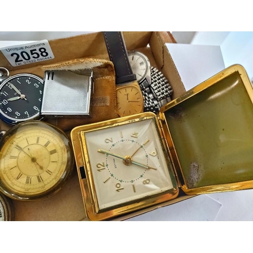 2058 - Pocket watches, including Silver, Waltham and Seiko watches etc