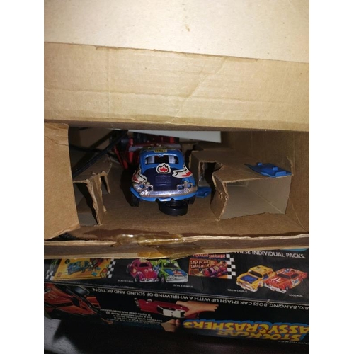 1291 - A Vintage 1970/80's Denys Fisher stock car smash up and classy crashers boxed toys. Completion not c... 