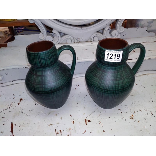 1219 - A pair of West Germany vases Model number 1506-21. Height 22cm.