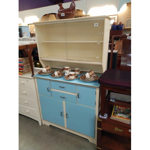 1285 - A 1950's kitchen unit. 91cm x 42 x height 155cm. COLLECT ONLY.