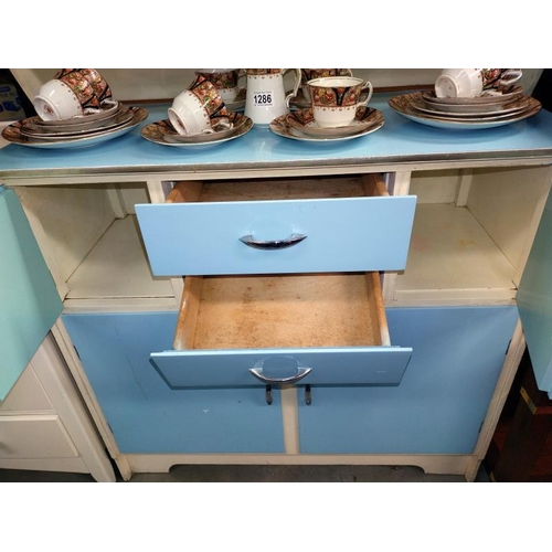 1285 - A 1950's kitchen unit. 91cm x 42 x height 155cm. COLLECT ONLY.