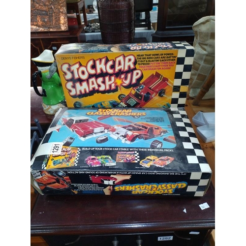 1291 - A Vintage 1970/80's Denys Fisher stock car smash up and classy crashers boxed toys. Completion not c... 