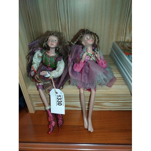 1330 - Two dolls in the form of fairies, 1970's.