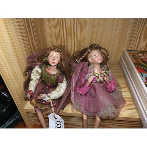 1330 - Two dolls in the form of fairies, 1970's.