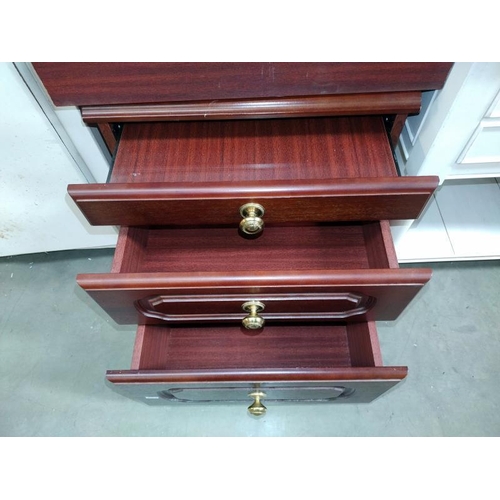 1345 - Two dark wood effect bedroom chest of drawers (45cm x 47cm x Height 56cm) COLLECT ONLY