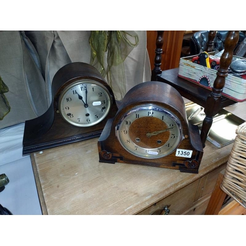 1350 - Two 1930/50's mantle clocks.