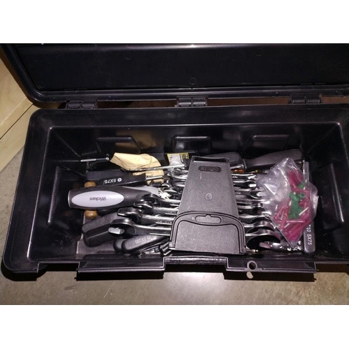 428 - A toolbox and contents including spanners. COLLECT ONLY.