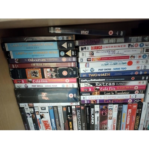 441 - Five shelves of DVDs approximately 350