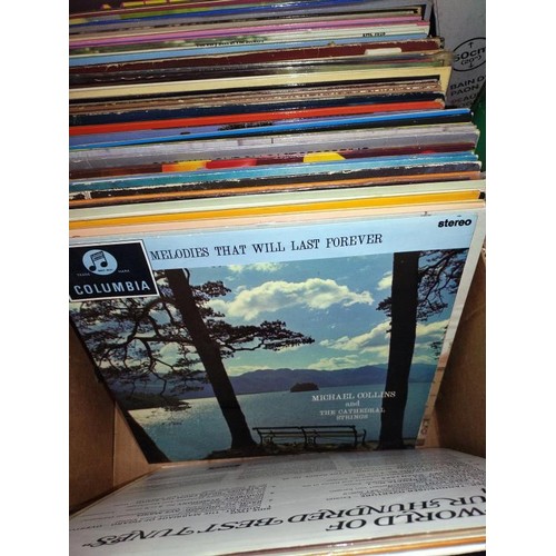 380A - A box of LP records including The Beach Boys etc.