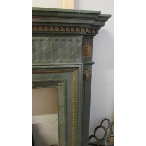 2570 - A black marble fire surround, COLLECT ONLY.