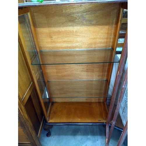 1410 - A 1930's display cabinet. 60 x 25 x Height 113cm. COLLECT ONLY