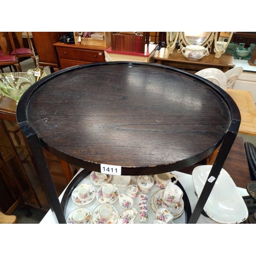 1411 - A Retro style coffee table. Diameter 60cm x height 60cm. COLLECT ONLY