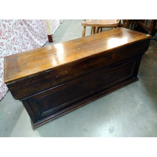 1418 - The bottom of an Edwardian wardrobe converted to a blanket box. 110cm x 35cm x 45cm. COLLECT ONLY